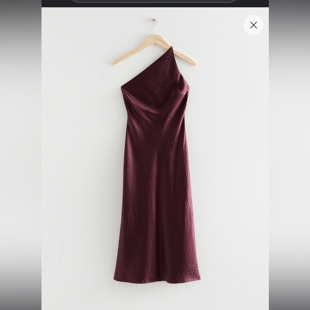 & other stories satin midi dress